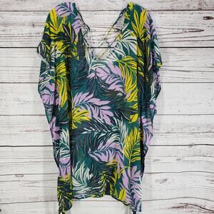 Palisades Beach Club Multicolor Sheer Bamboo Tassel Dress Size XL/XXL